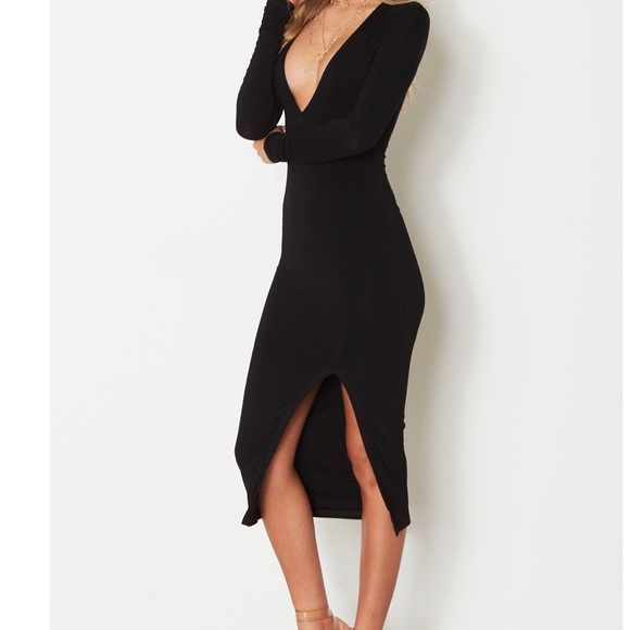 Midi Black Dress - Picture 4 of 5